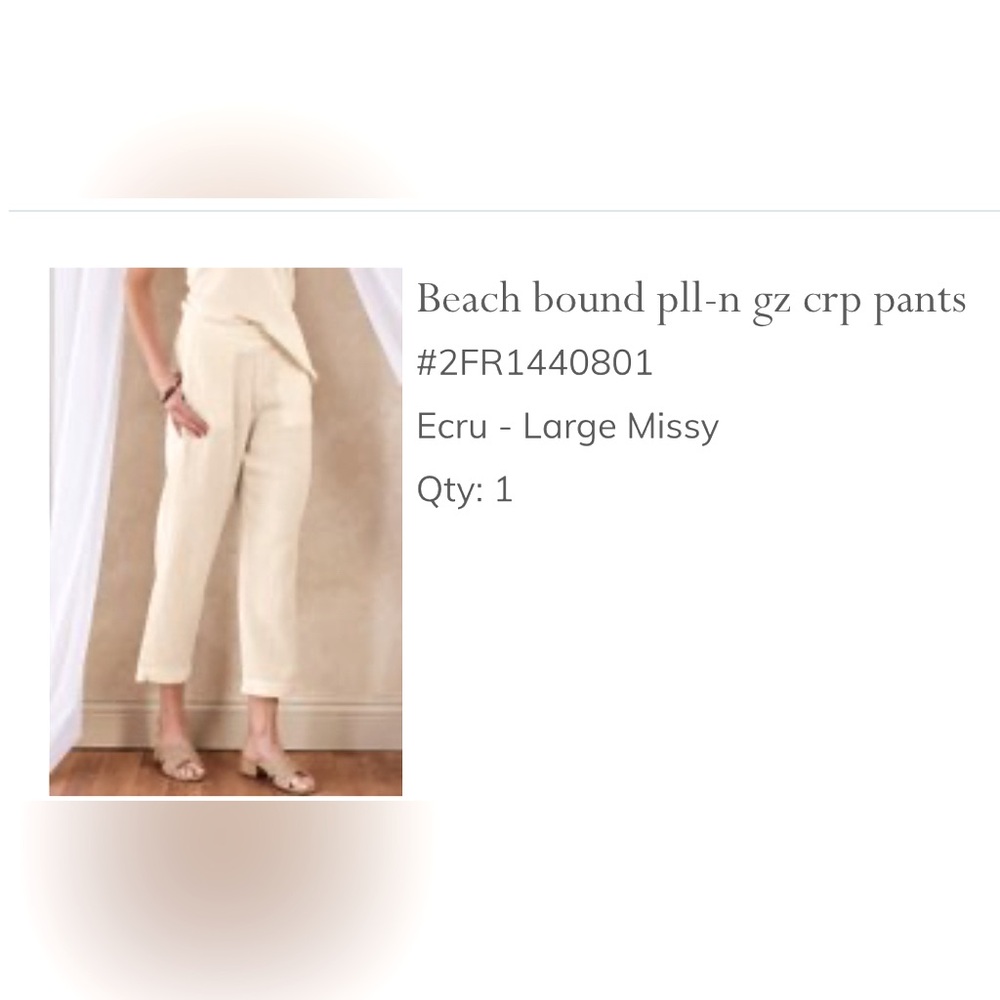 Soft Surroundings Crop Gauze pants